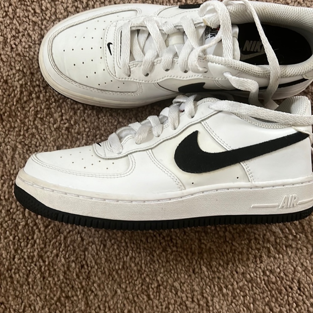 Black and White Nike Air Force Ones, 5Y